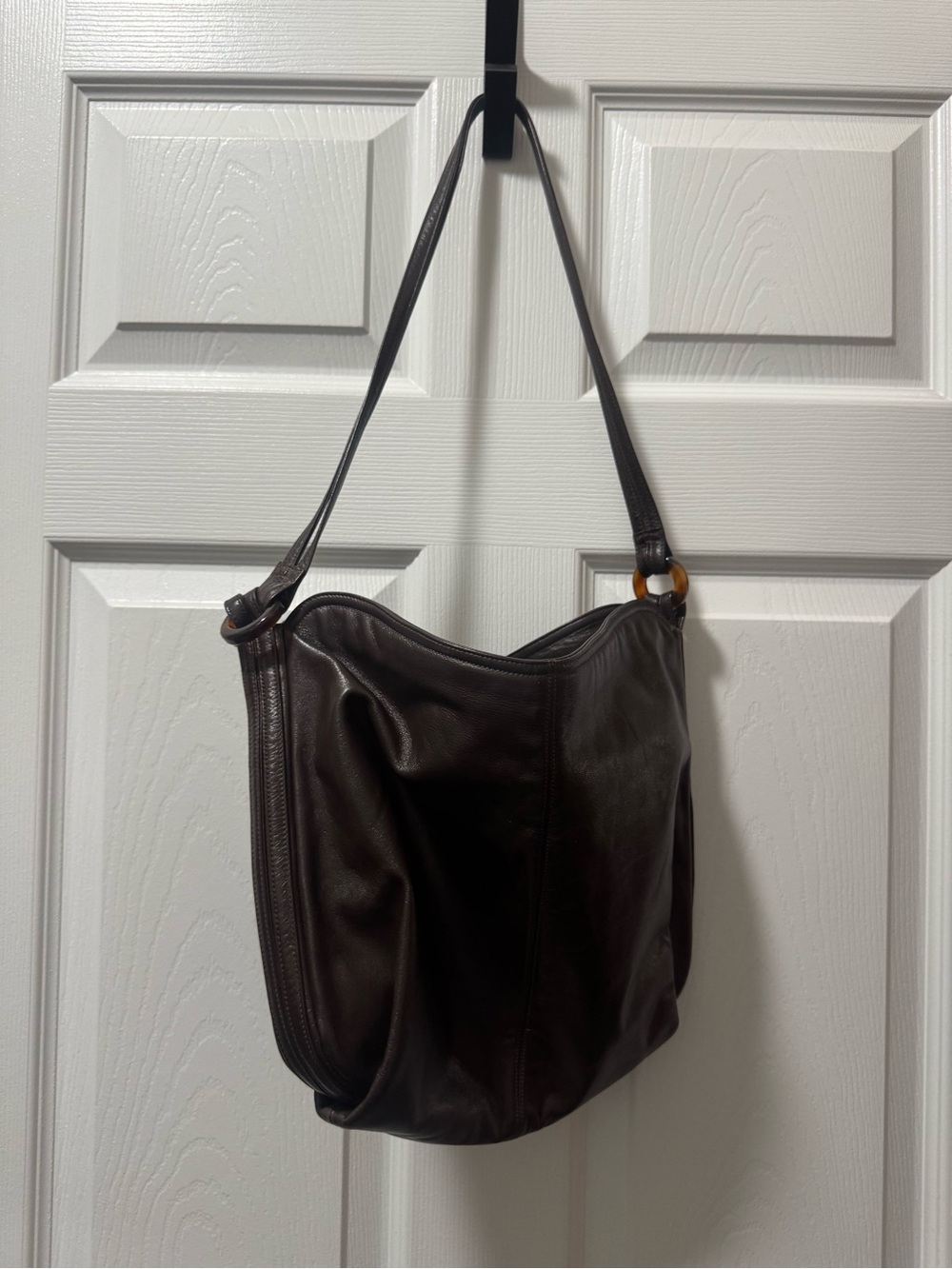 Classic Brown Leather Shoulder Bag